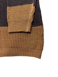 Purpdrank Plus Size Womens Cozy Colorblock Stripe Knitted Cardigan - Soft Medium Stretch Acrylic Fabric, Casual Long Sleeve Open Front, Machine Washable - Perfect for Fall/Winter Season