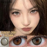 Purpdrank  1 Pair Korean Lenses Colored Contact Lenses with Degree Myopia Lenses Blue Eye Lens Graduated Contact Lenses