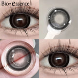 Purpdrank  1Pair Black Lenses Korean Lenses Colored Contact Lenses Myopia Lenses Black Eye Lenses with Degree High Quality