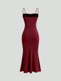 Purpdrank All Seasons Women's Dresses Elegant Party Fitting Slim Spaghetti Strap Mermaid Hem Maxi Fashion Party Dresses