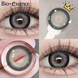 Purpdrank  1Pair Black Lenses Korean Lenses Colored Contact Lenses Myopia Lenses Black Eye Lenses with Degree High Quality