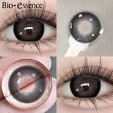 Purpdrank  1 Pair Black Lenses Korean Lenses Colored Contact Lenses Myopia Lenses Black Eye Lenses with Degree High Quality