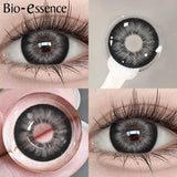 Purpdrank  1 Pair Black Lenses Korean Lenses Colored Contact Lenses Myopia Lenses Black Eye Lenses with Degree High Quality