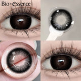 Purpdrank  1 Pair Black Lenses Korean Lenses Colored Contact Lenses Myopia Lenses Black Eye Lenses with Degree High Quality