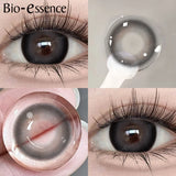 Purpdrank  1 Pair Black Lenses Korean Lenses Colored Contact Lenses Myopia Lenses Black Eye Lenses with Degree High Quality