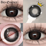 Purpdrank  1 Pair Black Lenses Korean Lenses Colored Contact Lenses Myopia Lenses Black Eye Lenses with Degree High Quality