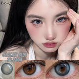 Purpdrank  1 Pair Korean Lenses Colored Contact Lenses with Degree Myopia Lenses Blue Eye Lens Graduated Contact Lenses