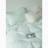 Purpdrank  4-Piece Garden Mint Charming Duvet Cover Set - Soft Ruffle Design, Solid Colors for Men & Women - Premium Polyester, Skin-Friend