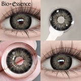 Purpdrank  1Pair Black Lenses Korean Lenses Colored Contact Lenses Myopia Lenses Black Eye Lenses with Degree High Quality
