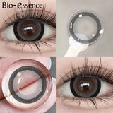 Purpdrank  1 Pair Black Lenses Korean Lenses Colored Contact Lenses Myopia Lenses Black Eye Lenses with Degree High Quality