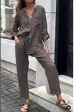 Purpdrank  Ladies Blouse Shirt Wide Leg Pant Suit Set Summer Female Women Long Sleeve Blouse Shirt Top Two-Piece Vacation Sport Outfits