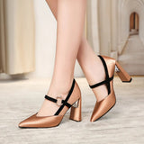 Purpdrank - Sexy Women Pumps Green Black Rome High Heel Shoes  Ladies Fashion Silk Pointed Toe Wedding Party Heels Woman Formal Shoes 41 42