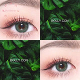 Purpdrank  green black outer ring Color Beautiful Pupil Contact Lenses Cosmetic Contact Lens Eye Color Degree option 2pcs/pair