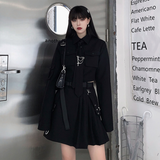 Purpdrank - Spring Harajuku Streetwear Two-Piece Skirt Spring Oversize 4XL Punk Chain Ribbon Skirts Women 2 Piece Suit For Female