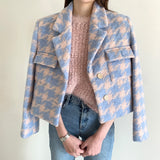 Purpdrank - Women's Vintage Short Blazers Jacket Autumn Winter Chic Streetwear Office Wear Suit Outwear Ladies Elegant Crop Jacket Top