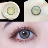 Purpdrank  NANA green contact lens dark unique Coloured Contact Lenses for Eyes Cosmetic big pupil Degree 2pcs/pair prescription