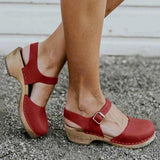 Purpdrank - Women Platform Sandals Summer Fashion Woman Shoes Wedge Sandals Closed Toe Studded Booties Zapatos De Mujer Sandalias Mid Heels
