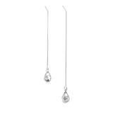 New Fashion Crystal Jewelry Long Drop Rhinestone Tassel Dangle Earrings Oorbellen Brincos Earrings For Women Wedding Earing