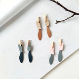New Design Fashionable Geometry Irregular Shape Coating Multicolor Earrings For Woman Jewelry