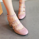 Purpdrank - Big Size 34-43 High Heels Women Dress Party Bridal Shoes Woman Platform Patent Leather Mary Janes Pumps Lady Shoes Brand
