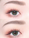 Purpdrank  green black outer ring Color Beautiful Pupil Contact Lenses Cosmetic Contact Lens Eye Color Degree option 2pcs/pair