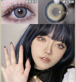 Purpdrank  NANA green contact lens dark unique Coloured Contact Lenses for Eyes Cosmetic big pupil Degree 2pcs/pair prescription