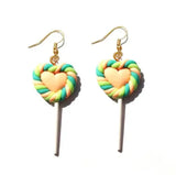 Earring For Women Resin Candy Lollipop Drop Earrings Children Jewelry Custom Made Handmade Cute Girls Heart