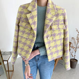 Purpdrank - Women's Vintage Short Blazers Jacket Autumn Winter Chic Streetwear Office Wear Suit Outwear Ladies Elegant Crop Jacket Top