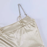 Purpdrank  New Fashion Woman Spring Summer Sexy Low Cut Pleated Slip Dress Lady Casual Clothes Nightclub Wrap Hip Mini Skirt Girl Gift Dr46