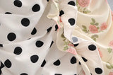 Purpdrank  Sexy Polka Dot Stitching Floral Print Splice Ruffles Summer Spaghetti Strap Dress Ruched Lacing up Mini Short Party Dresses