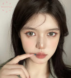 Purpdrank  NANA green contact lens dark unique Coloured Contact Lenses for Eyes Cosmetic big pupil Degree 2pcs/pair prescription