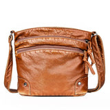 Purpdrank  Double Zipper Bag Retro Crossbody Bags For Women Bag Over Shoulder Bags For Women Zipper Crossbody Bags