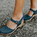 Purpdrank - Women Platform Sandals Summer Fashion Woman Shoes Wedge Sandals Closed Toe Studded Booties Zapatos De Mujer Sandalias Mid Heels