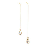 New Fashion Crystal Jewelry Long Drop Rhinestone Tassel Dangle Earrings Oorbellen Brincos Earrings For Women Wedding Earing