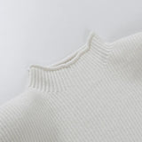 Purpdrank  Turtleneck Sleeveless Vest Sweater Women With Shoulder Pads Knitted Pullover Autumn Winter Jumper Casual Tops Fashion