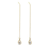 New Fashion Crystal Jewelry Long Drop Rhinestone Tassel Dangle Earrings Oorbellen Brincos Earrings For Women Wedding Earing