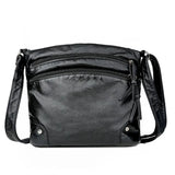 Purpdrank  Double Zipper Bag Retro Crossbody Bags For Women Bag Over Shoulder Bags For Women Zipper Crossbody Bags