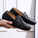 Purpdrank  Big Size 49 Man Leather Shoes Slipons Classic Summer Male Flat Shoe Genuine Leather Men's Loafers Moccasins Casual Driving Shoes