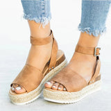 Purpdrank  Duzeala Wedges Shoes For Women Sandals High Heels Summer Shoes