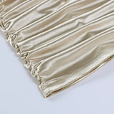 Purpdrank  New Fashion Woman Spring Summer Sexy Low Cut Pleated Slip Dress Lady Casual Clothes Nightclub Wrap Hip Mini Skirt Girl Gift Dr46