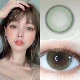Purpdrank  green black outer ring Color Beautiful Pupil Contact Lenses Cosmetic Contact Lens Eye Color Degree option 2pcs/pair