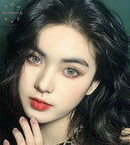 Purpdrank  NANA green contact lens dark unique Coloured Contact Lenses for Eyes Cosmetic big pupil Degree 2pcs/pair prescription