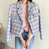 Purpdrank - Women's Vintage Short Blazers Jacket Autumn Winter Chic Streetwear Office Wear Suit Outwear Ladies Elegant Crop Jacket Top