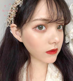 Purpdrank  green black outer ring Color Beautiful Pupil Contact Lenses Cosmetic Contact Lens Eye Color Degree option 2pcs/pair