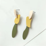 New Design Fashionable Geometry Irregular Shape Coating Multicolor Earrings For Woman Jewelry
