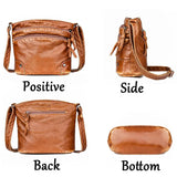 Purpdrank  Double Zipper Bag Retro Crossbody Bags For Women Bag Over Shoulder Bags For Women Zipper Crossbody Bags
