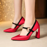Purpdrank - Sexy Women Pumps Green Black Rome High Heel Shoes  Ladies Fashion Silk Pointed Toe Wedding Party Heels Woman Formal Shoes 41 42