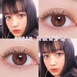 Purpdrank  green black outer ring Color Beautiful Pupil Contact Lenses Cosmetic Contact Lens Eye Color Degree option 2pcs/pair