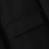 Purpdrank  Spring Autumn Free style one Button Oversized Blazer Boyfriend Vintage Women Mid Long Suit Loose Female Coat Black