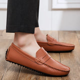 Purpdrank  Big Size 49 Man Leather Shoes Slipons Classic Summer Male Flat Shoe Genuine Leather Men's Loafers Moccasins Casual Driving Shoes